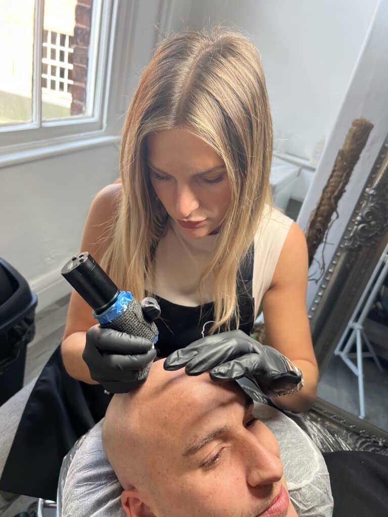 Client receiving SMP and feeling relaxed
